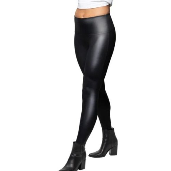 JANE and BLEECKER Women's soft stretch Faux Leather Legging, black  S (1222) - Picture 9 of 12
